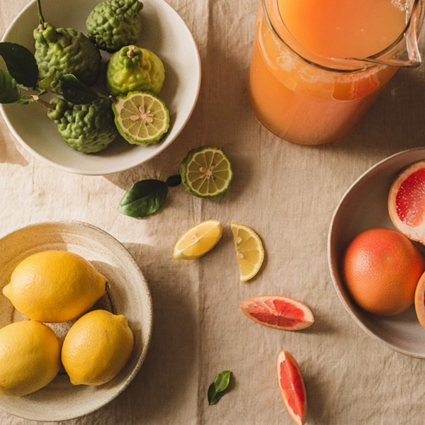 Heirloom Citrus scent notes composition — Bergamot, lemon, grapefruit